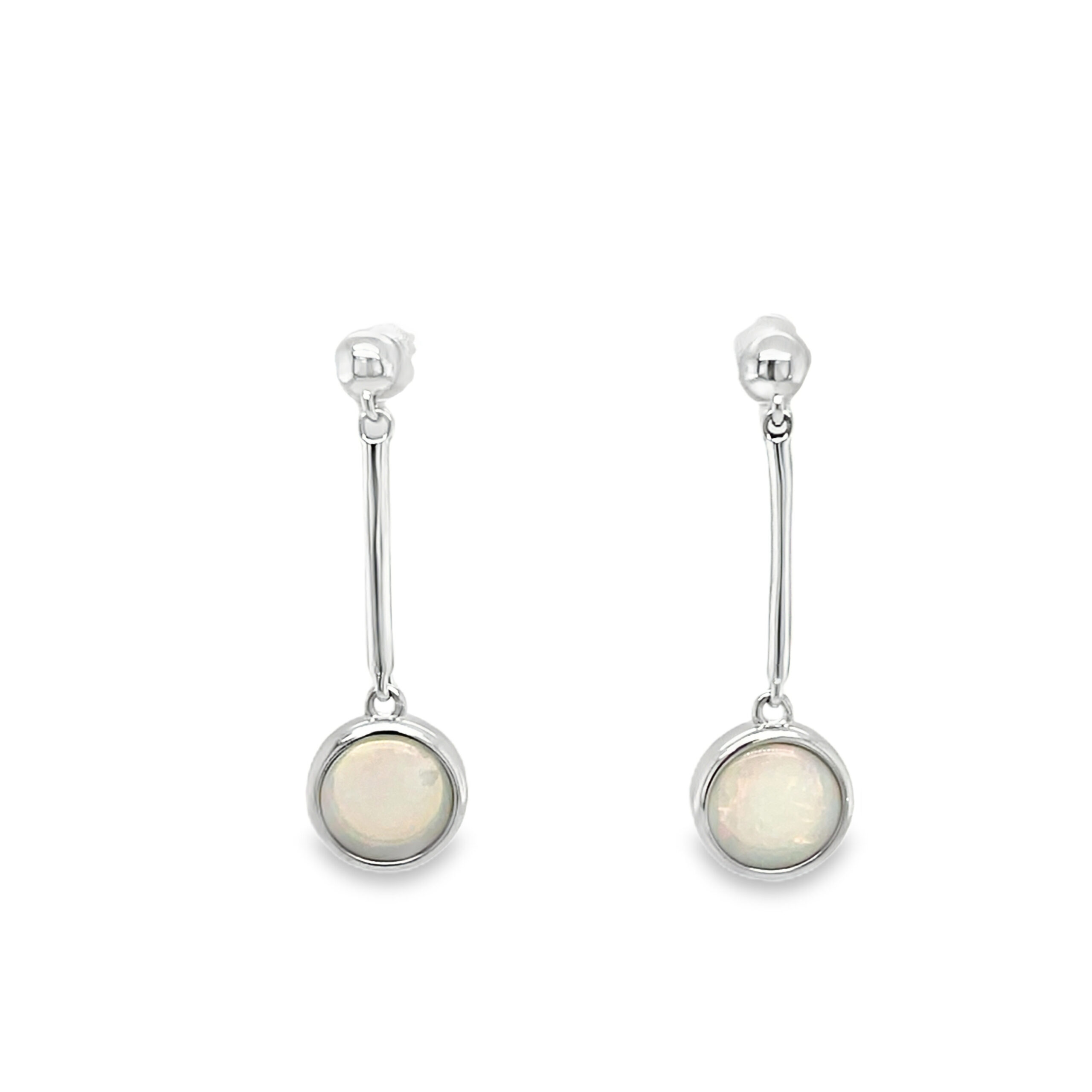 Sterling Silver Opal Earrings