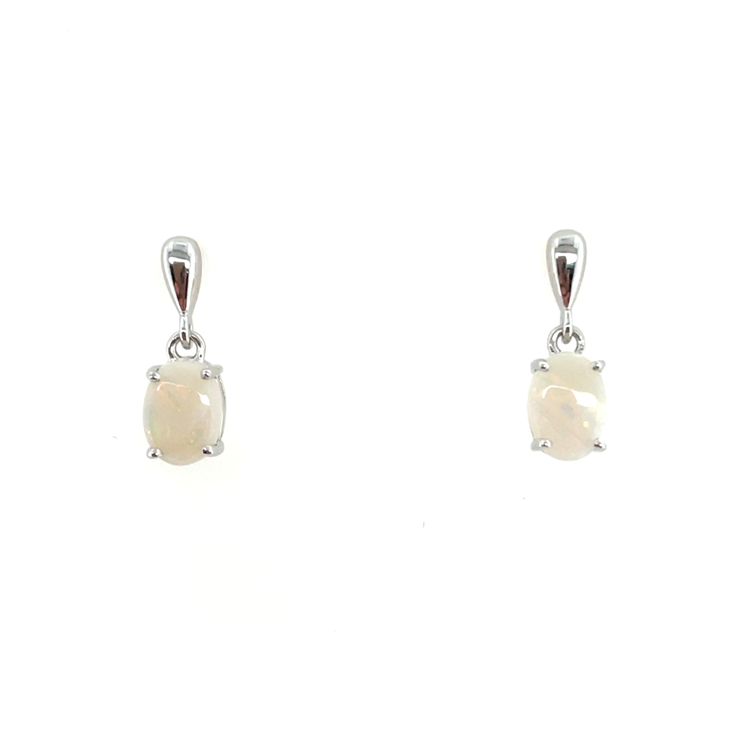 Sterling Silver Opal Earrings