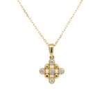 Yellow Gold Necklace with Diamonds