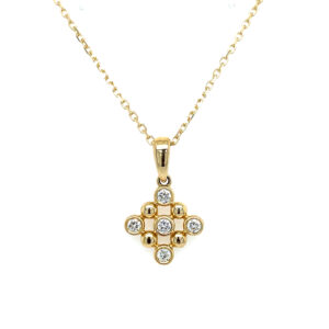 Yellow Gold Necklace with Diamonds