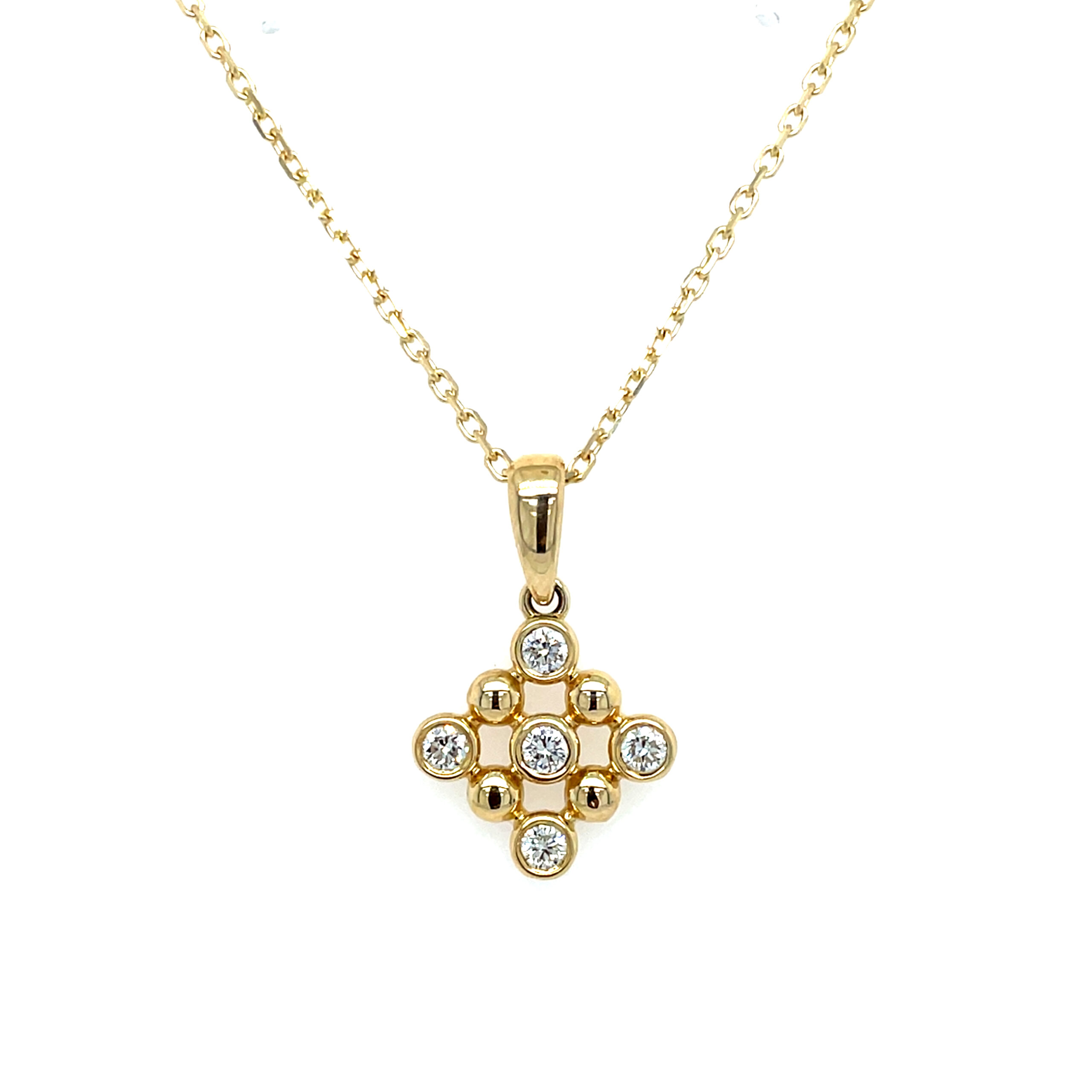 Yellow Gold Necklace with Diamonds