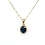 Yellow Gold Sapphire Necklace
