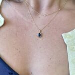 Yellow Gold Sapphire Necklace