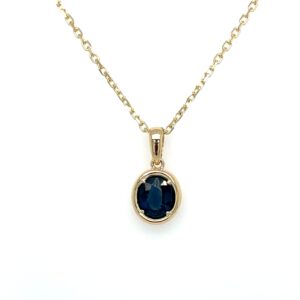 Yellow Gold Sapphire Necklace