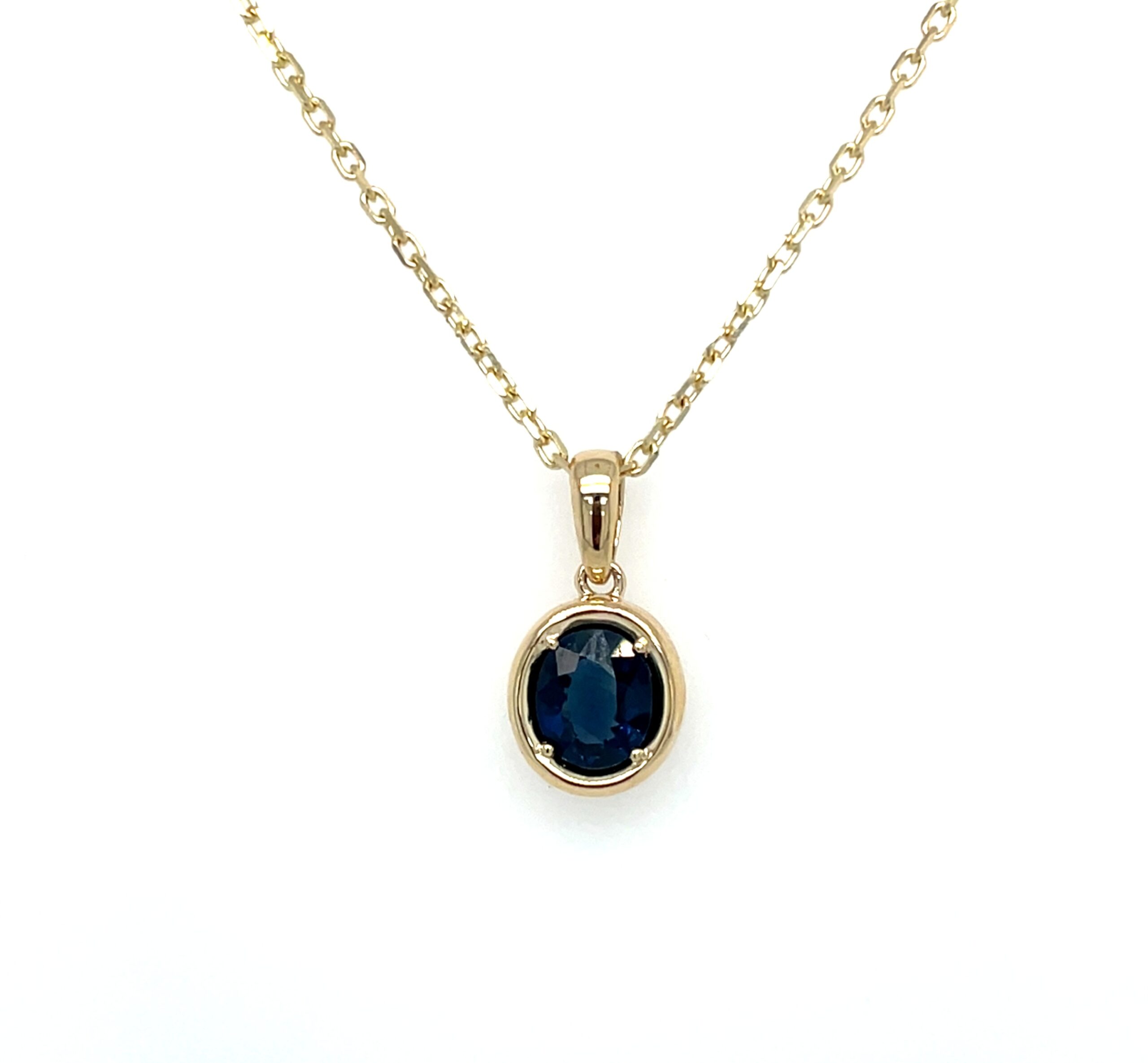 Yellow Gold Sapphire Necklace