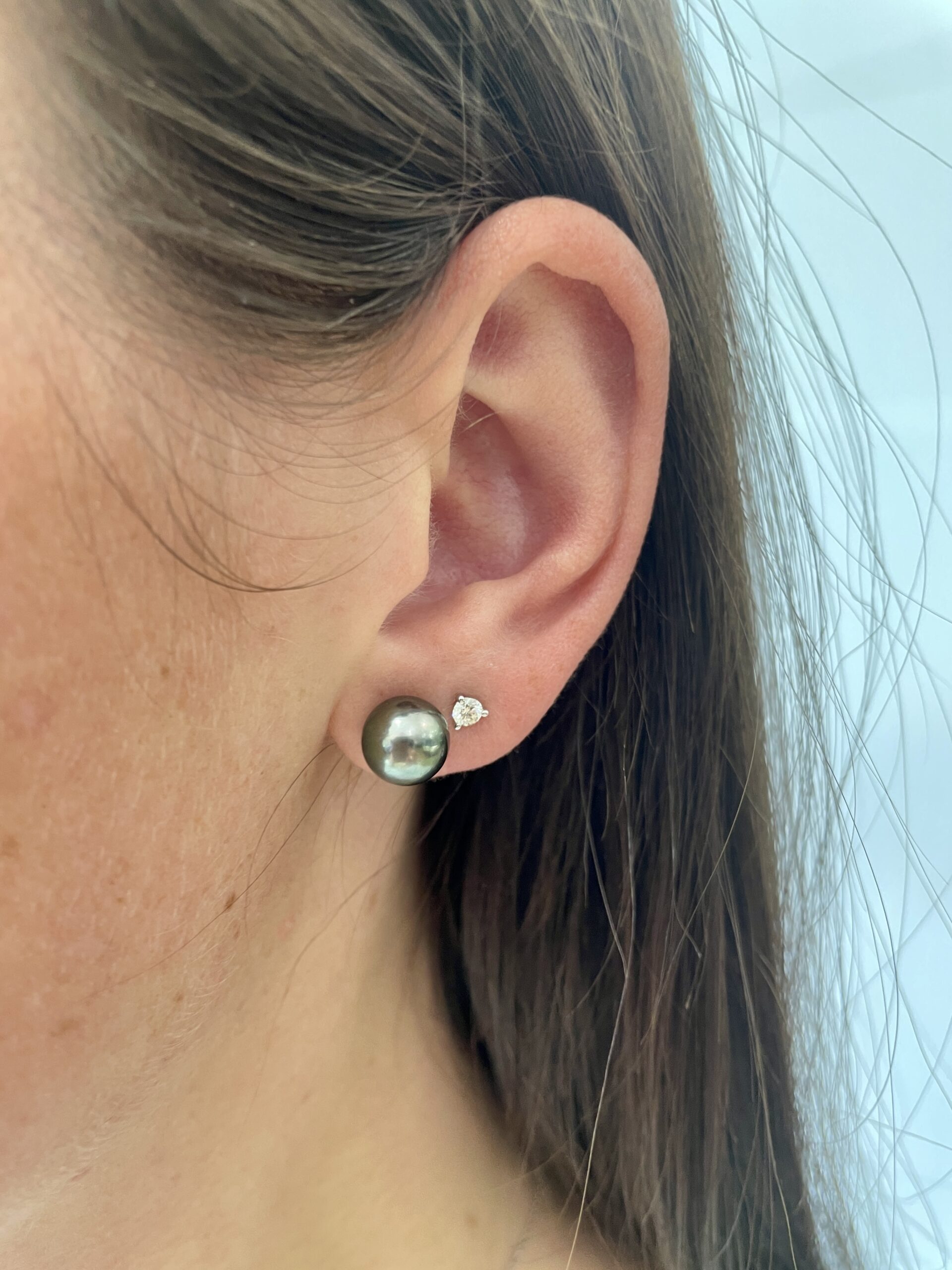 Tahitian Pearl Stud Earrings