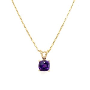 Yellow Gold Amethyst Necklace