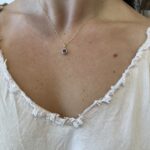 Yellow Gold Bezel-Set Amethyst Necklace