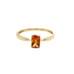 Yellow Gold Citrine Ring