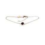 Sterling Silver Garnet Bracelet