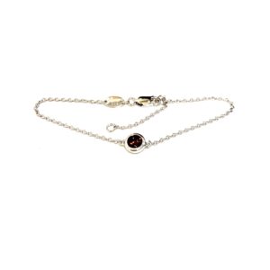 Sterling Silver Garnet Bracelet