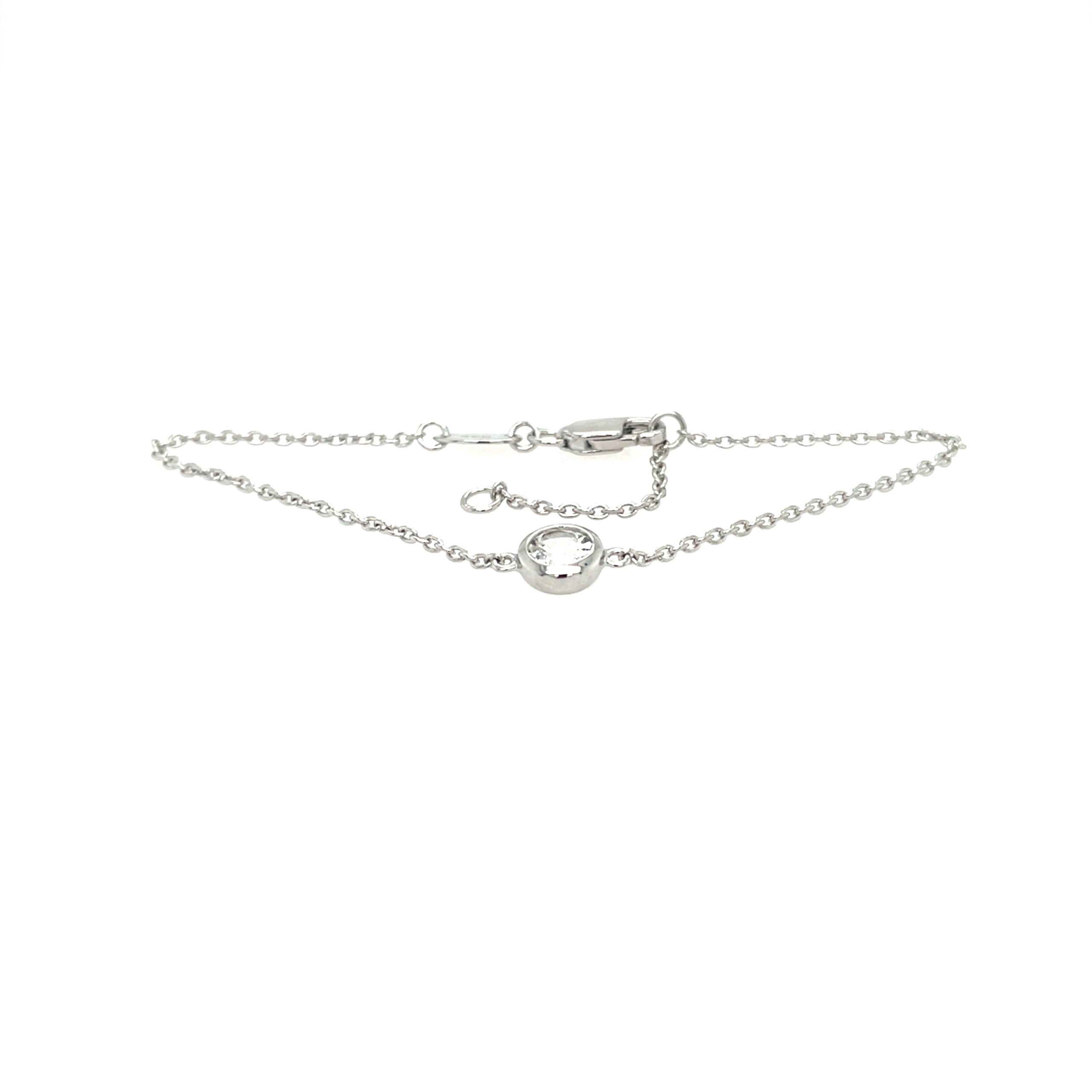 Sterling Silver White Topaz Bracelet