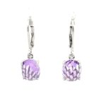 Sterling Silver Amethyst Dangle Earrings
