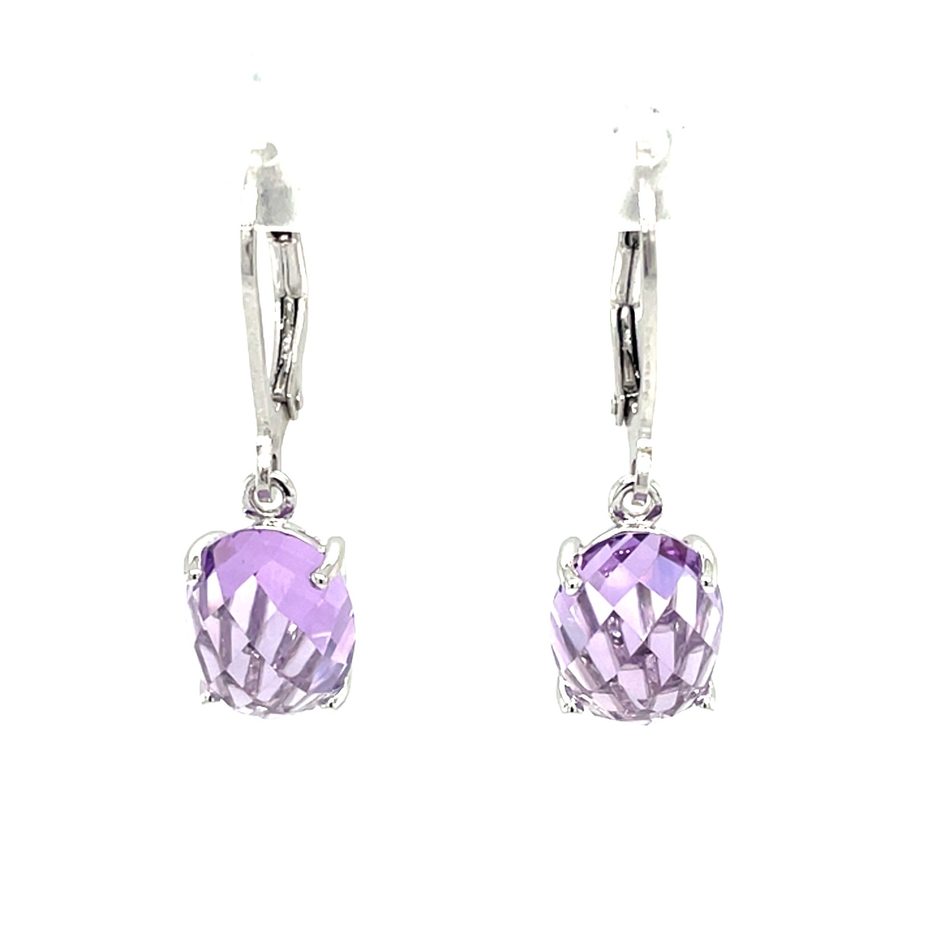 Sterling Silver Amethyst Dangle Earrings