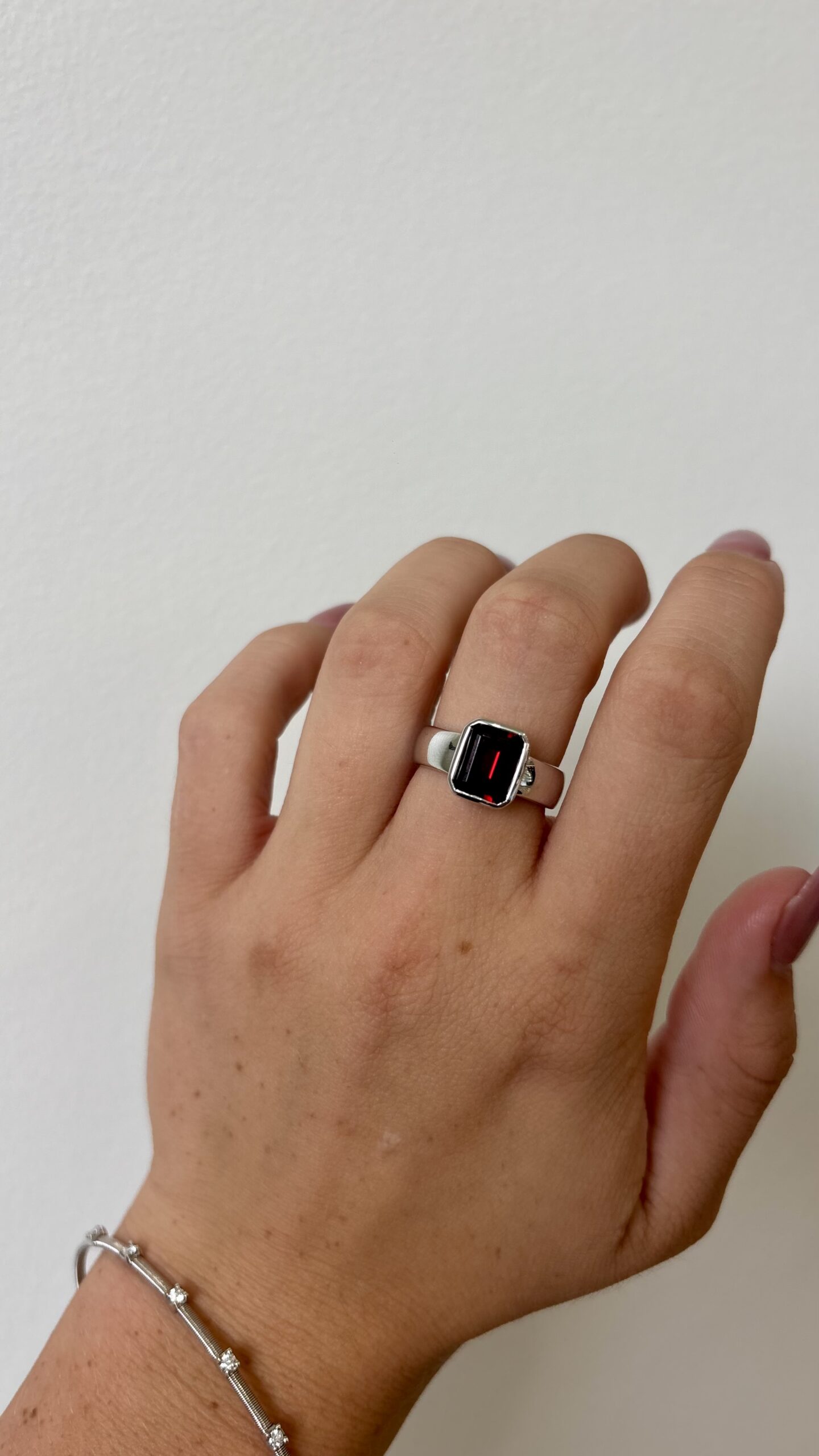 Sterling Silver Garnet Ring