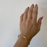 Yellow Gold Twisted Bangle Bracelet