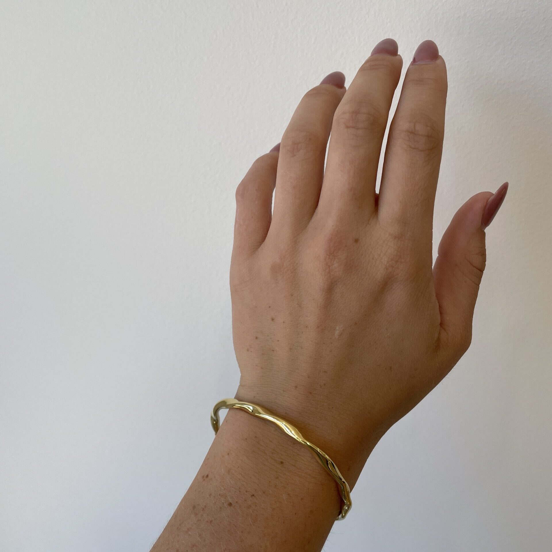 Yellow Gold Twisted Bangle Bracelet