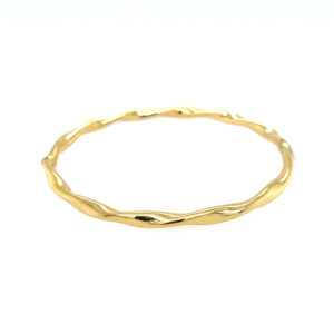 Yellow Gold Twisted Bangle Bracelet