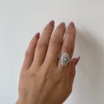 White Gold Art Deco-Style Diamond Fashion Ring