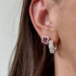 White Gold Diamond Hoop Earrings