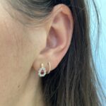 Yellow and White Gold Diamond Earrings