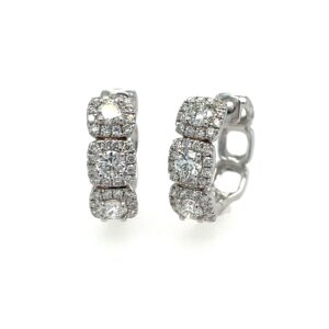White Gold Diamond Hoop Earrings