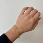 Yellow and White Gold Diamond Bangle