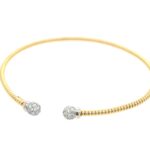Yellow and White Gold Diamond Bangle