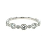White Gold Diamond Stackable Band