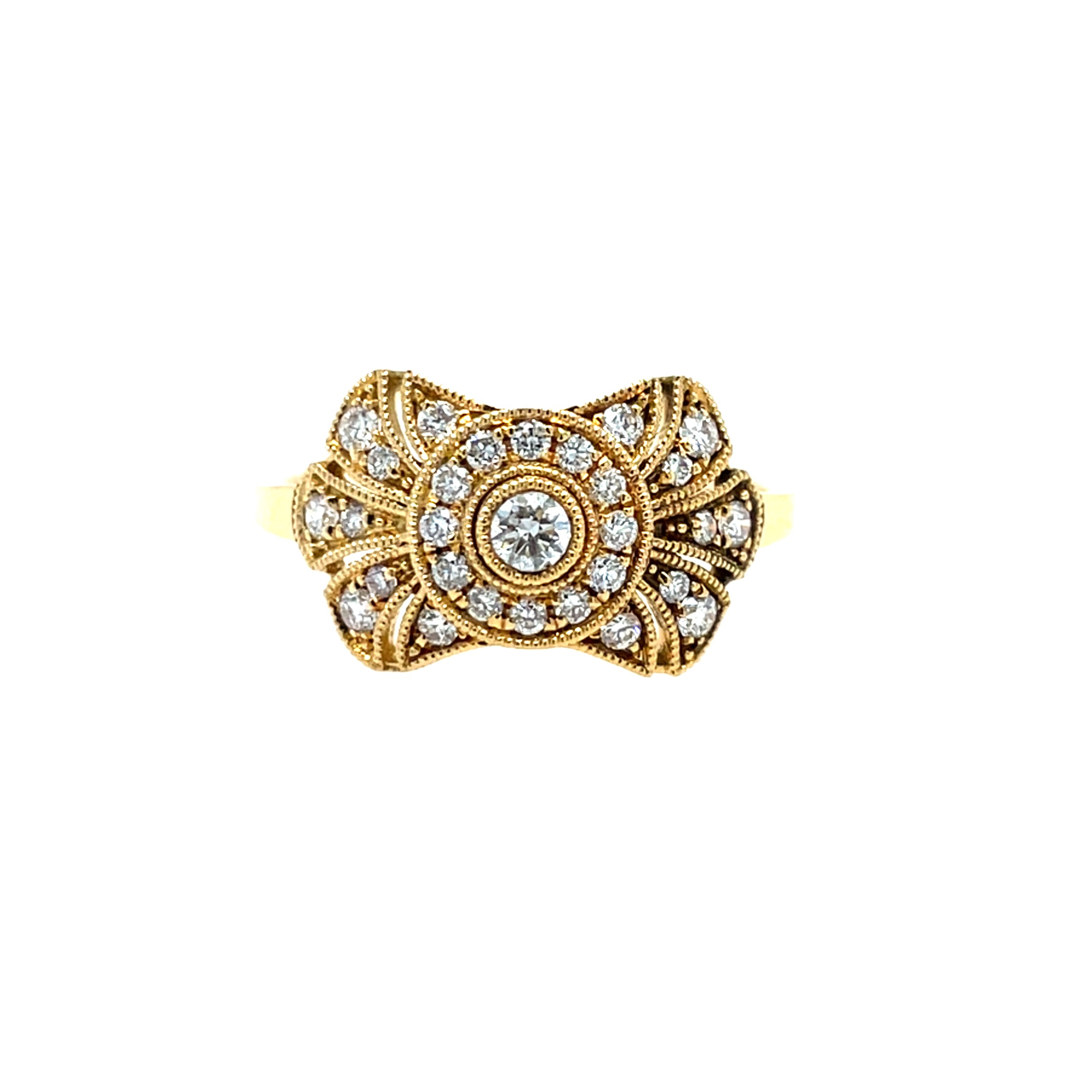 Yellow Gold Diamond Fashion Ring