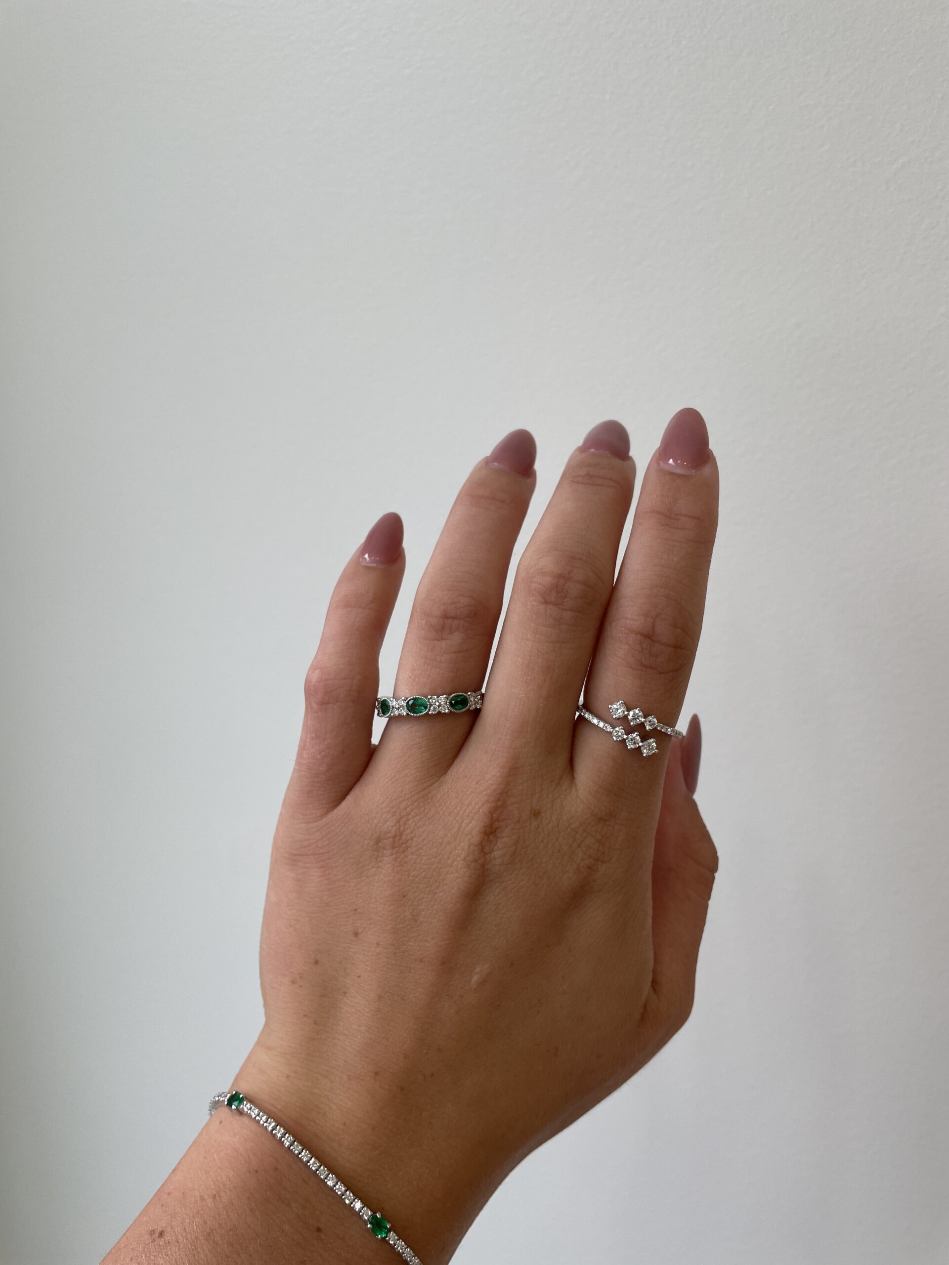 White Gold Diamond Bypass Ring