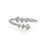 White Gold Diamond Bypass Ring