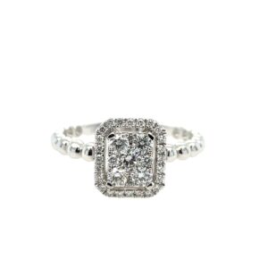 White Gold Diamond Fashion Ring
