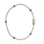 White Gold Emerald & Diamond Bracelet