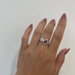 White Gold Ruby and Diamond Ring
