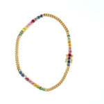 Yellow Gold Multi-Colored Sapphire Bracelet