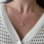 Yellow Gold Multi-Colored Sapphire Necklace with Diamonds