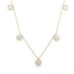 Yellow Gold Necklace with Diamonds