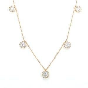 Yellow Gold Necklace with Diamonds
