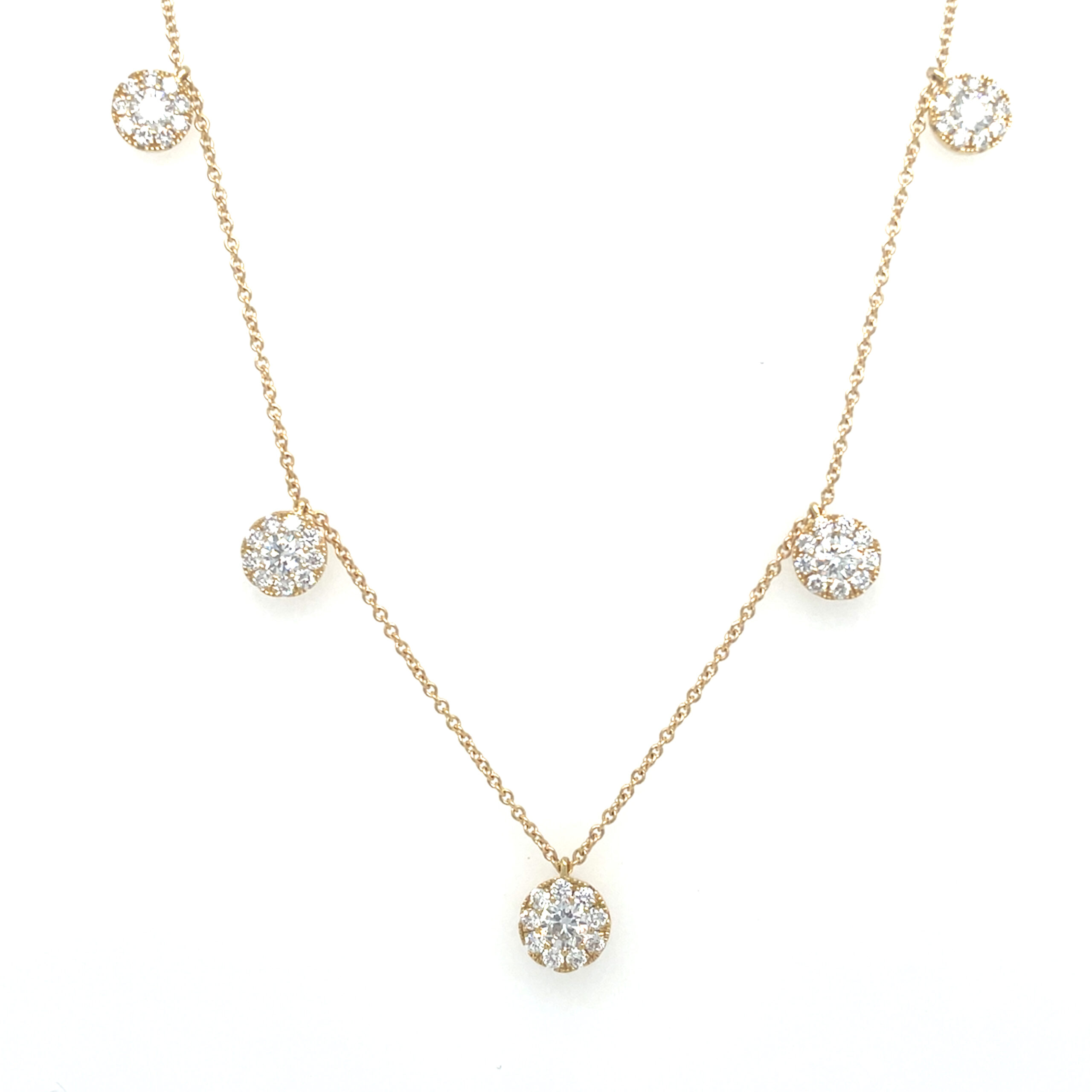 Yellow Gold Necklace with Diamonds