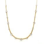 Yellow Gold Necklace with Diamonds