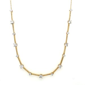 Yellow Gold Necklace with Diamonds