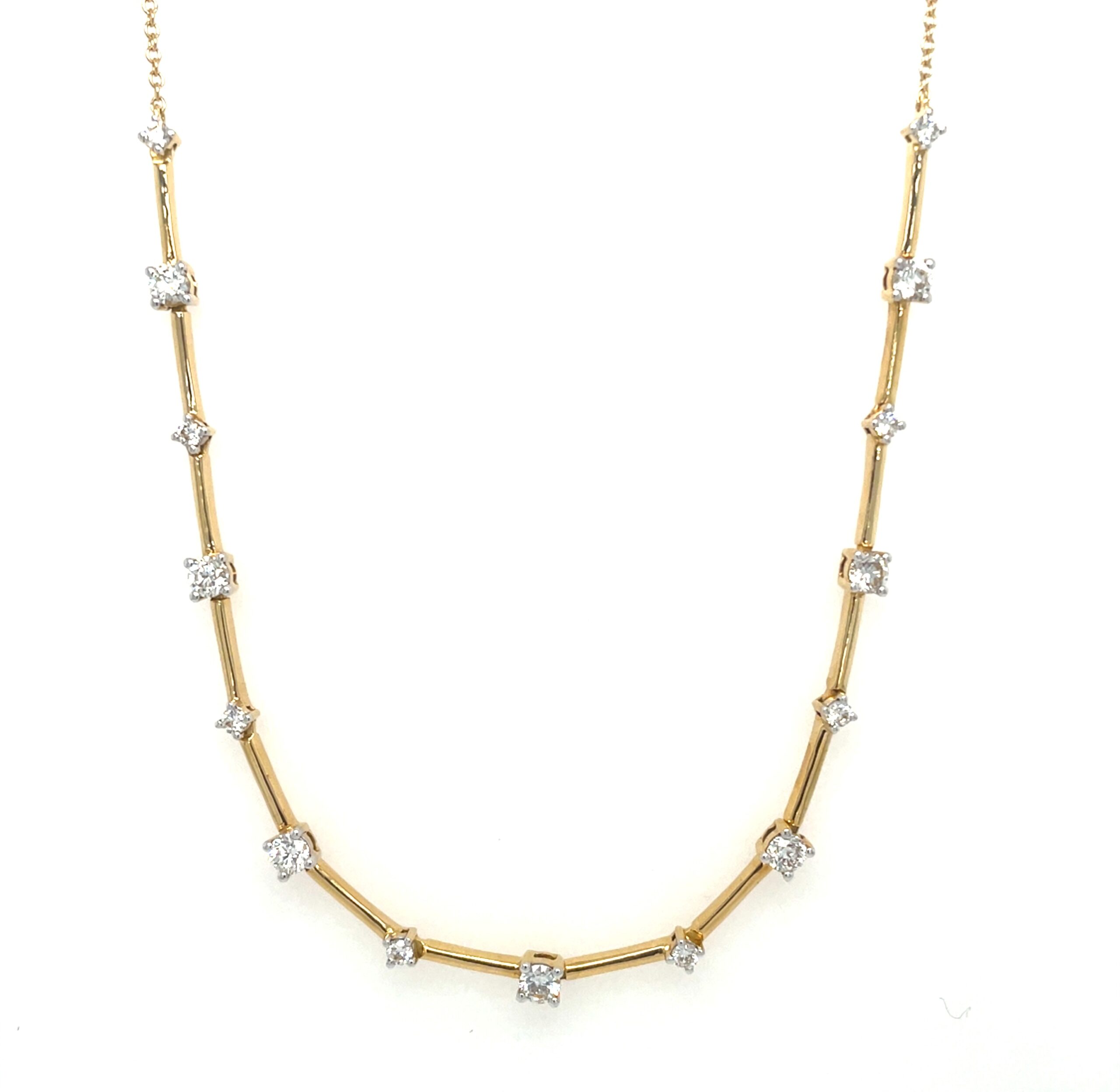 Yellow Gold Necklace with Diamonds
