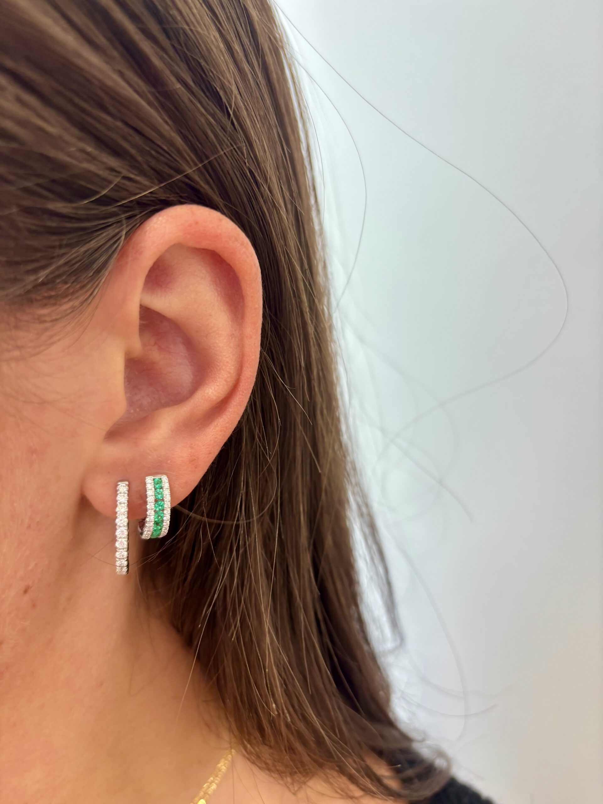 White Gold 0.72 Carat Diamond In-and-Out Hoop Earrings