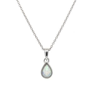 Sterling Silver Opal Necklace