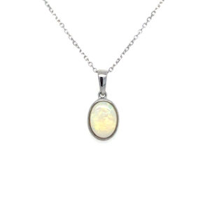 Sterling Silver Opal Necklace