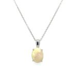 Sterling Silver Opal Necklace
