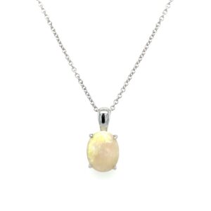 Sterling Silver Opal Necklace