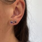 Sterling Silver Gemstone Stud Earrings