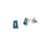 Sterling Silver Blue Topaz Earrings